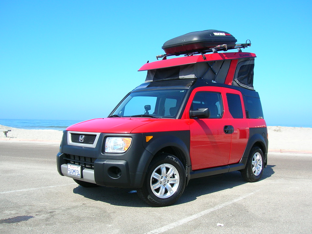 Honda Element with pop-up camper
