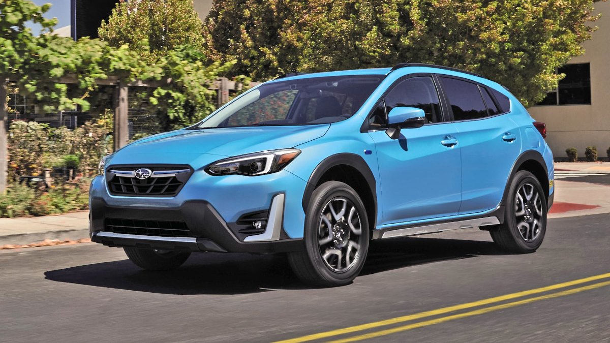Blue 2023 Subaru Crosstrek Compact SUV - This is one of the best SUVs for dogs