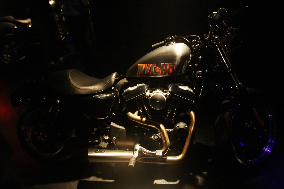 The Harley-Davidson Sportster 48 in darkness