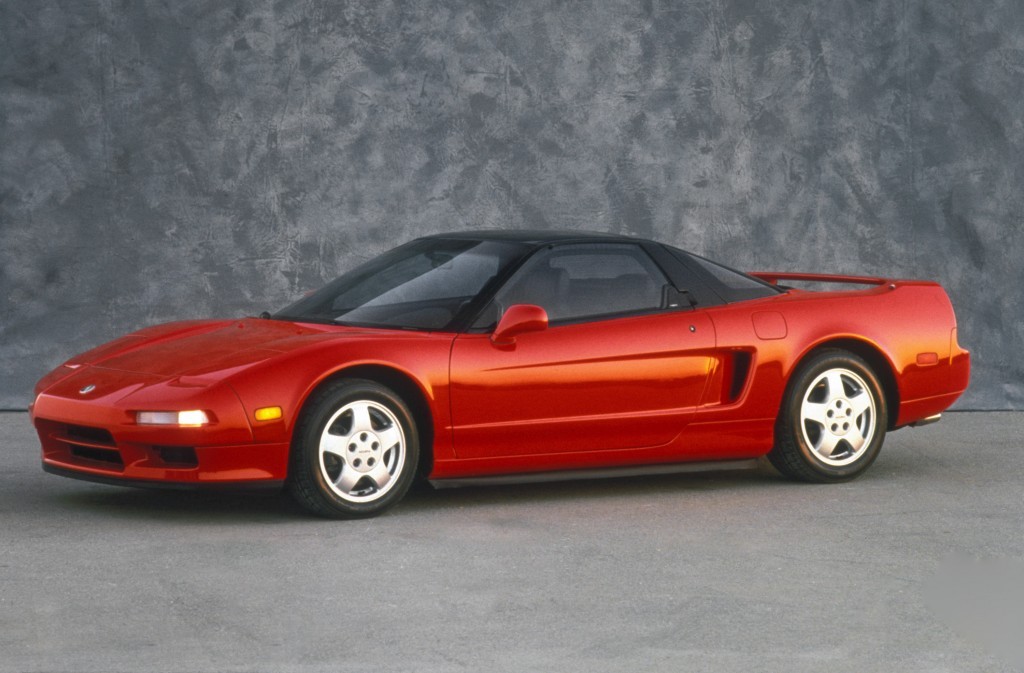 The 1991 Acura NSX with a background