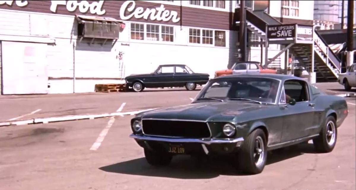 1966 Ford Mustang Bullitt in a parking lot