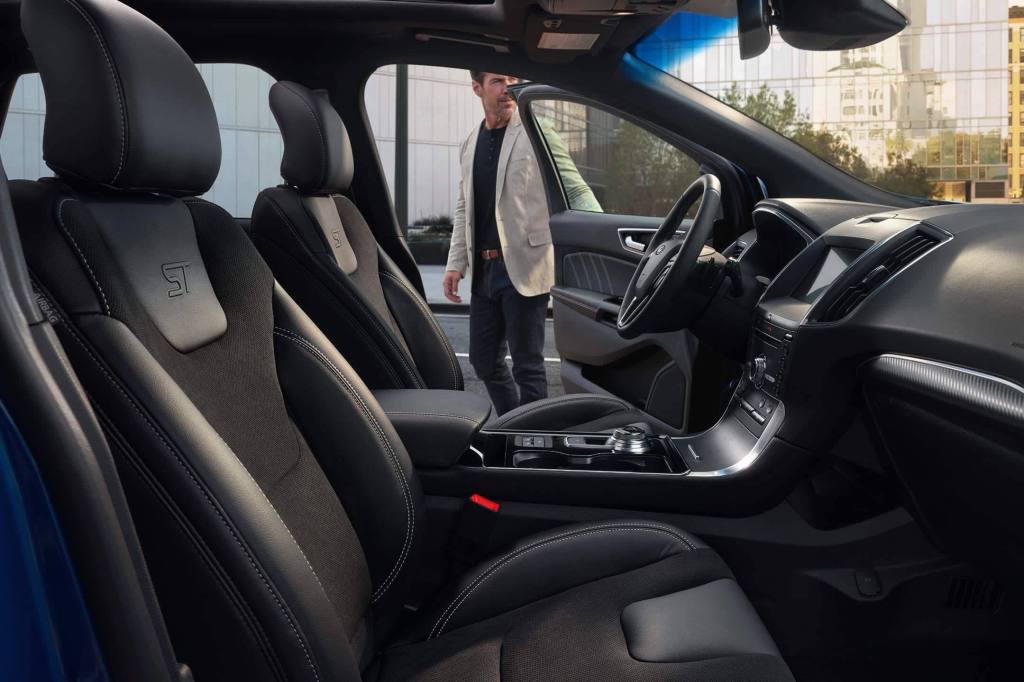 The interior of the Ford Edge is comfy and inviting.