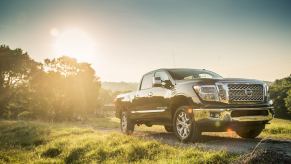 2019 Nissan Titan XD driving on country road