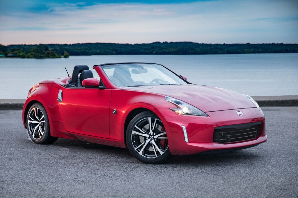 red Nissan 370Z convertible