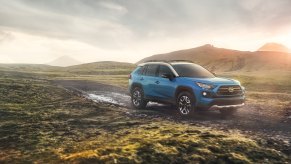 2019 Toyota RAV4 driving in the country