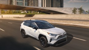 2020 Toyota RAV4 driving on the highway