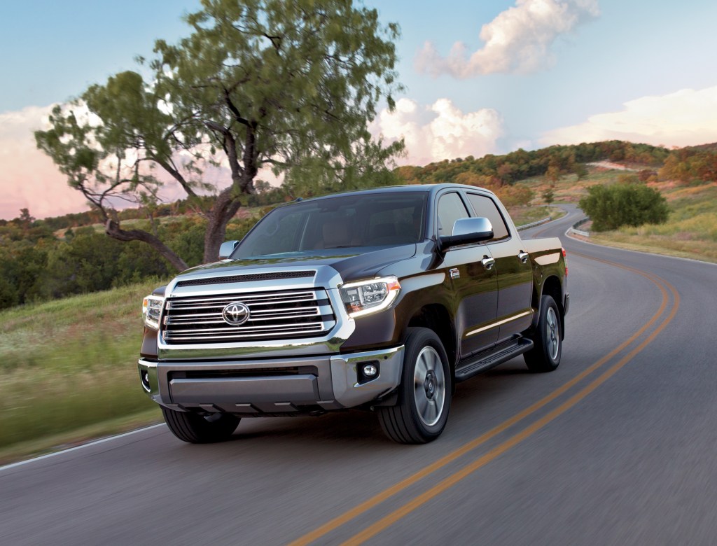2019 Toyota Tundra driving down country road 