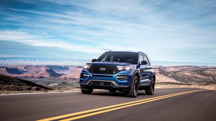 2020 Ford Explorer ST driving down the road
