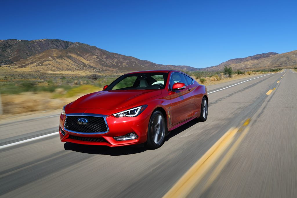 The Q60 brings INFINITI’s powerful design language into the sports coupe segment with remarkable success, with its daring curves, deep creases, and flowing lines intensifying its low, wide, powerful stance. The look is progressive and modern, yet dynamic and moving.
