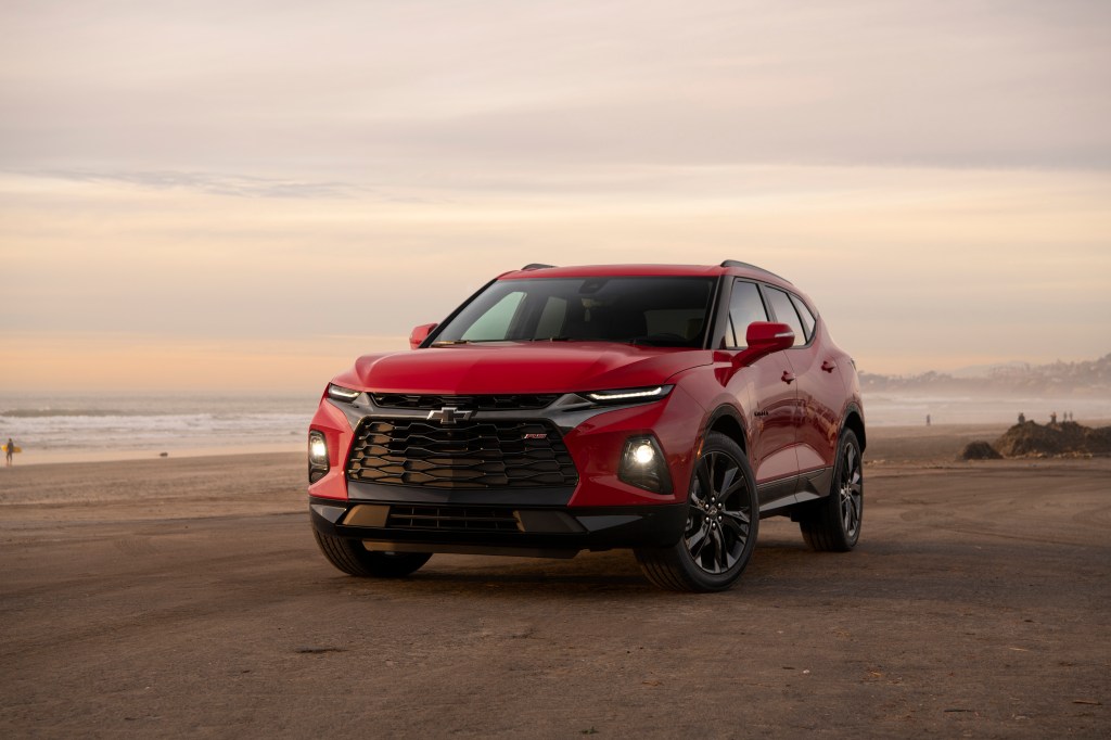 2019 Chevrolet Blazer RS parked on dirt track