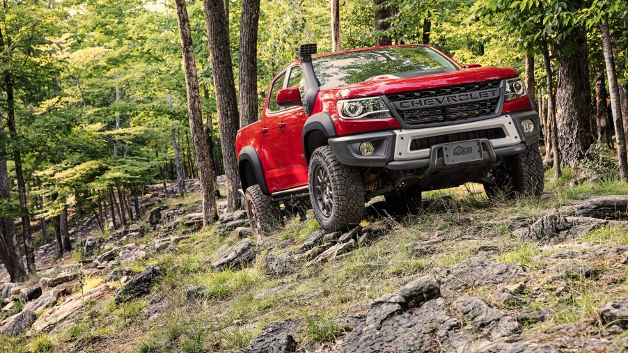 2020 Chevy Colorado | Chevrolet off-roading in the woods