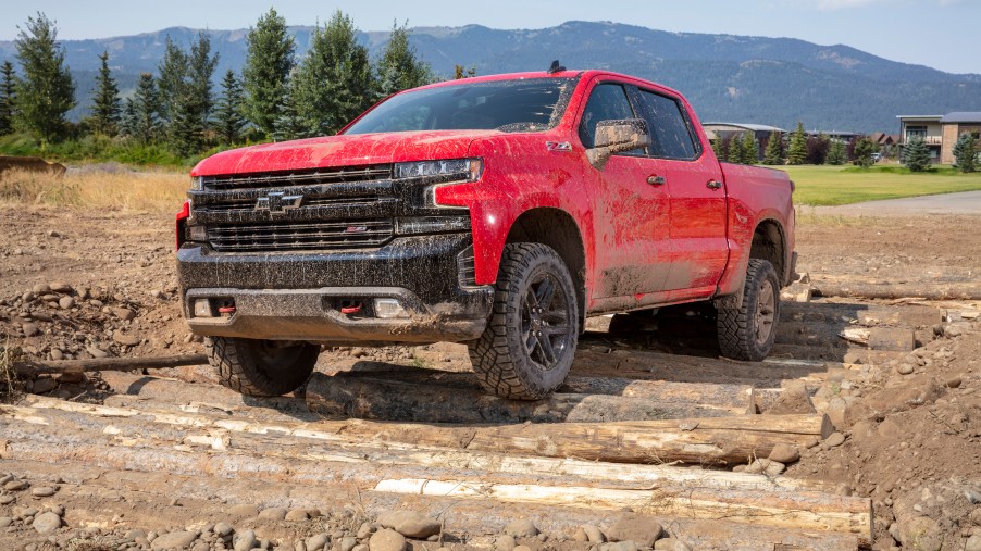 2019 Chevrolet Silverado LT Trail Boss parked in mud