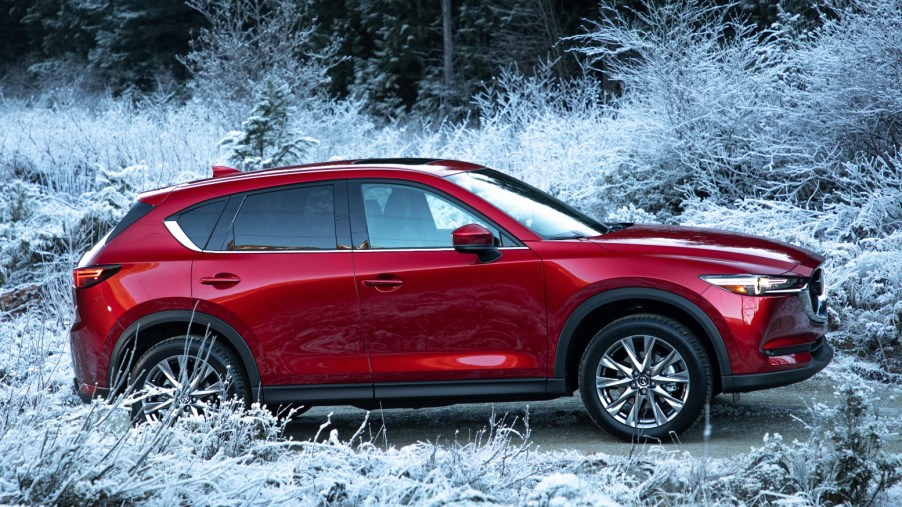 2019 Mazda CX-5 driving in snow