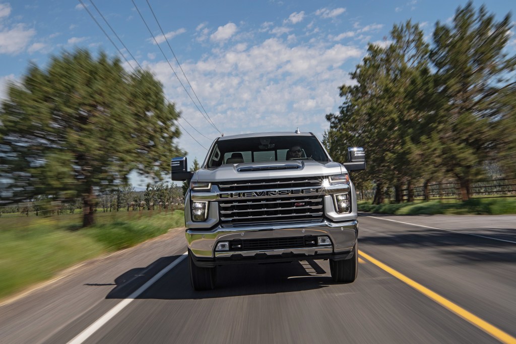 2020 Chevrolet Silverado 2500 HD Z71 driving on country road 