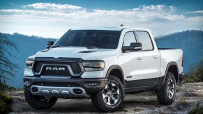 2019 Ram 1500 Rebel parked on mountain top