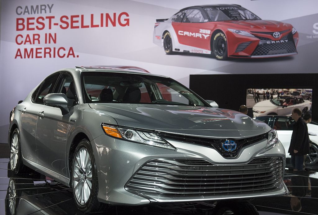 2018 toyota Camry on display at a car show