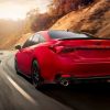 the red rear of an all new 2020 Toyota Camry with the sporty TRD package