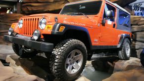 orange Jeep Rubicon