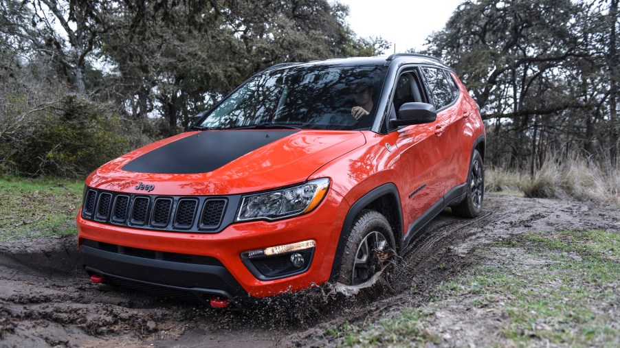 2019 Jeep Compass off-roading in mud