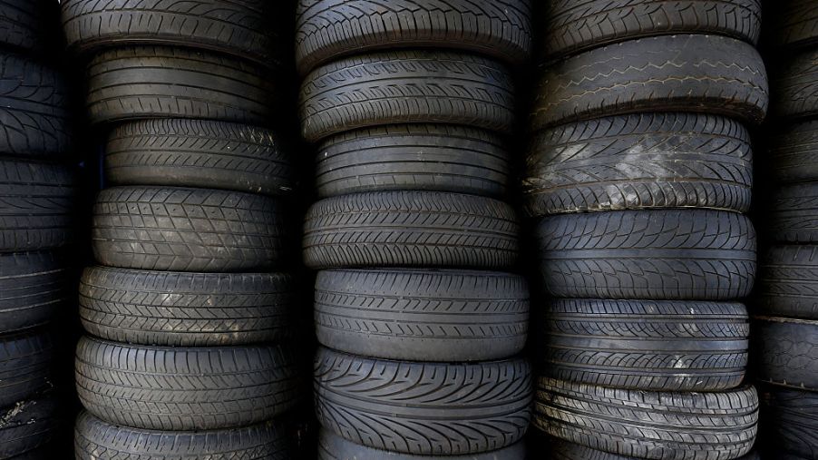 Stacks of old, used tires