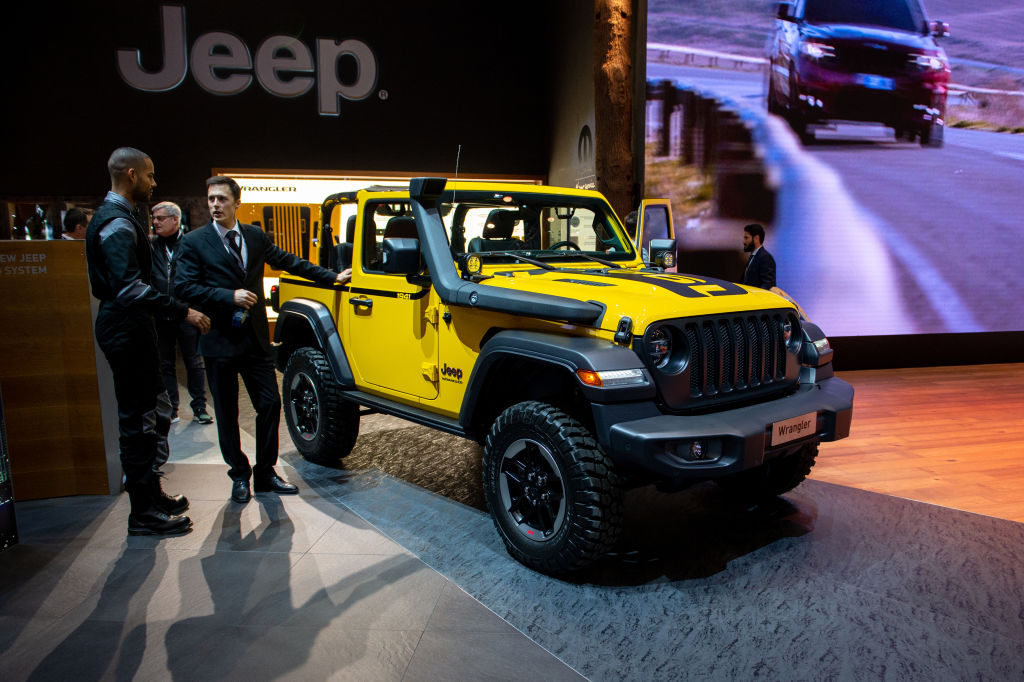 2019 Jeep Wrangler is displayed at the Geneva International Motor Show