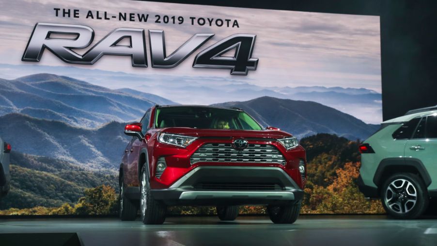 Toyota unveils the 2019 Toyota RAV4 at the New York International Auto Show in 2018
