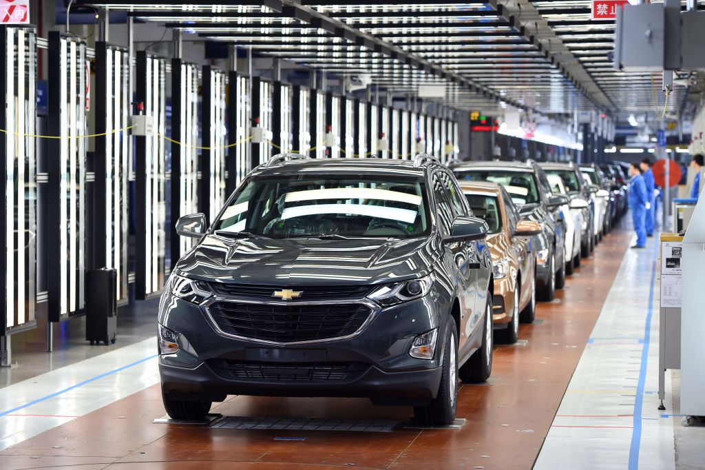 Chevrolet Equinox on the assembly line
