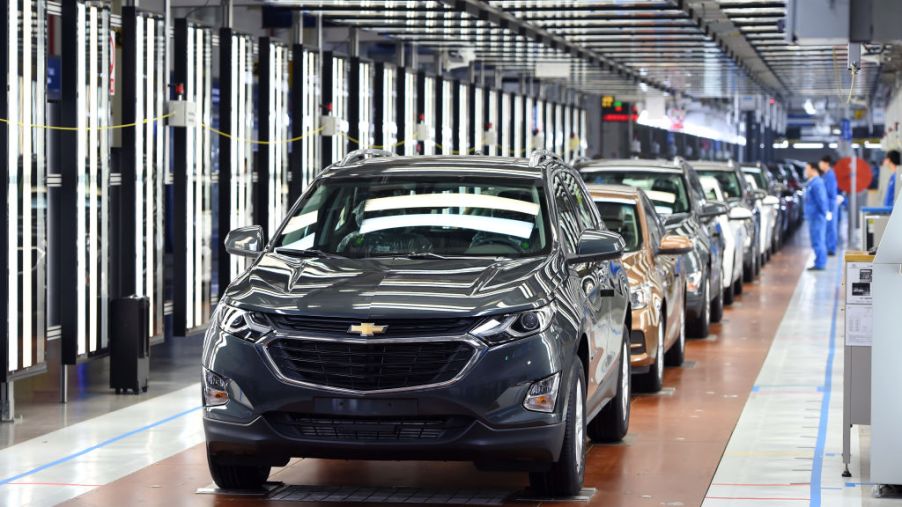 Chevrolet Equinox on the assembly line