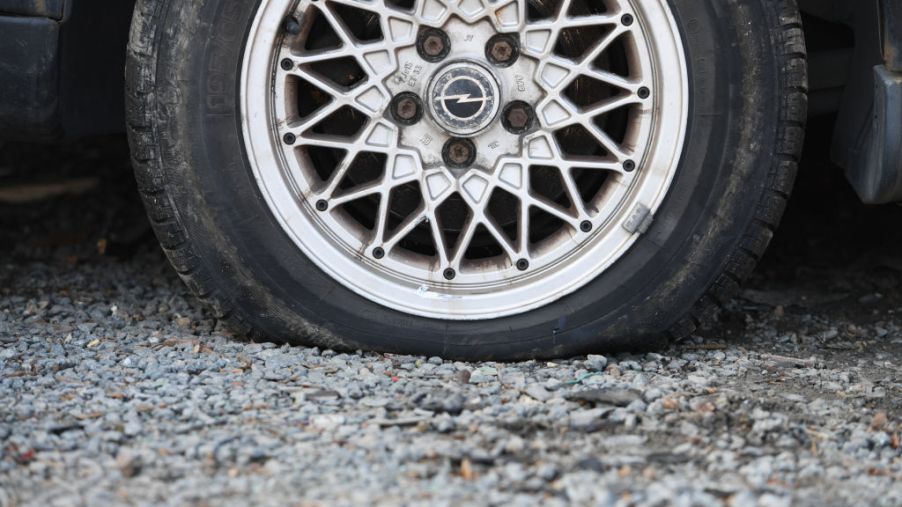 Car flat tire