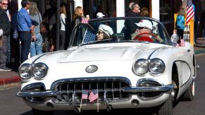 Classic car in a city