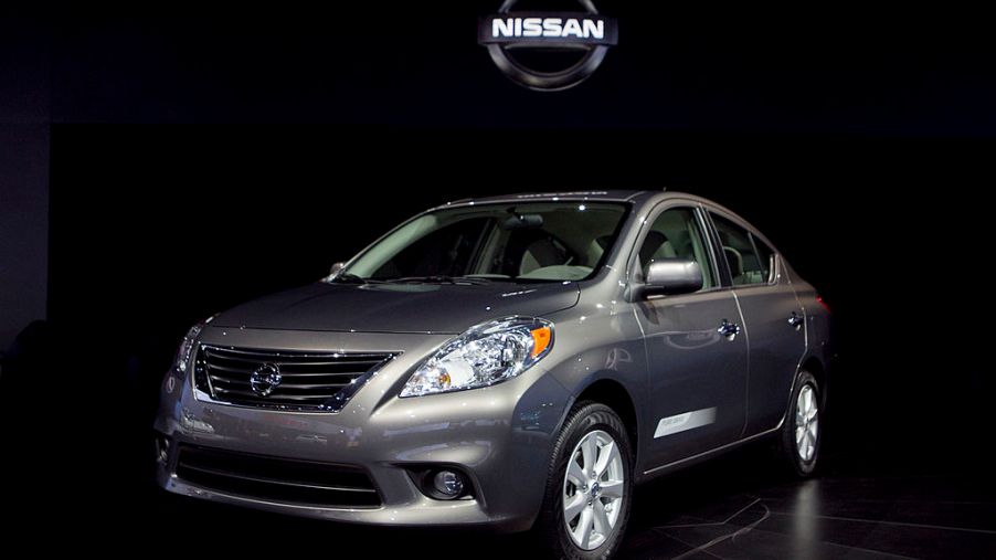 The cheapest car of 2019 the Nissan Versa S on display