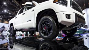 Toyota Tundra TRD Pro pickup truck on display at auto show