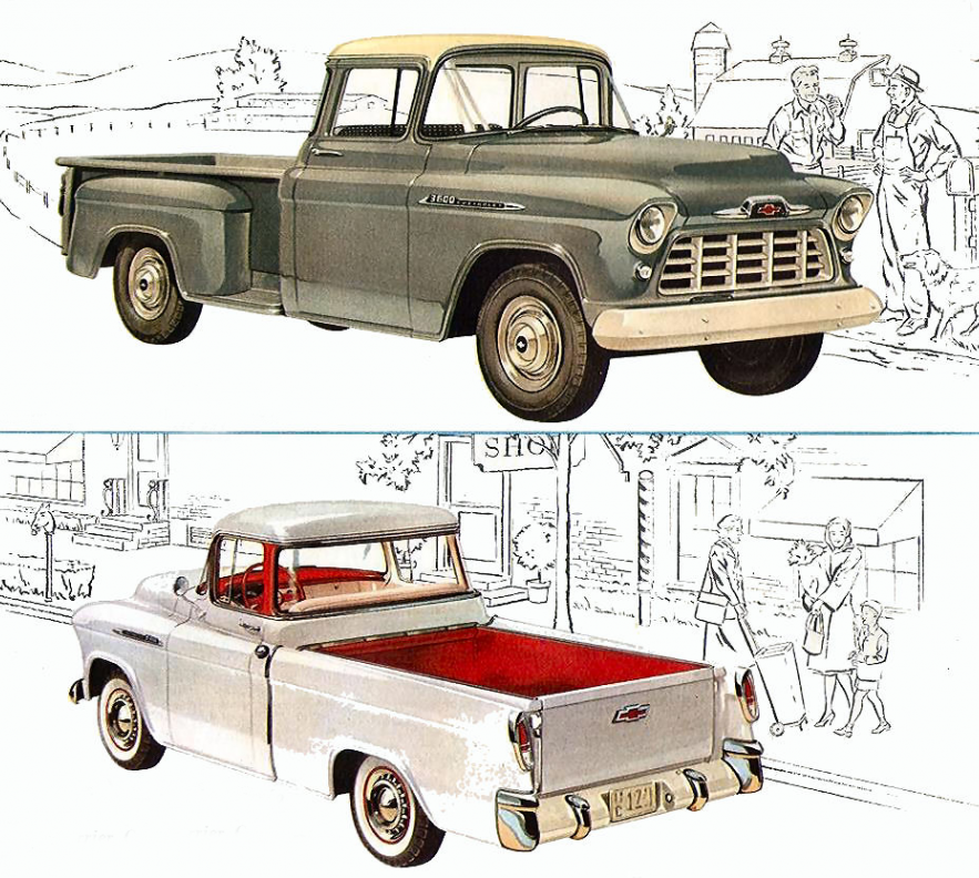 1955 Chevy Cameo and Standard Pickups | GM