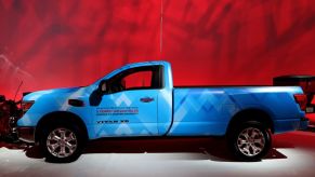 2018 Nissan Titan XD on display at the 110th Annual Chicago Auto Show