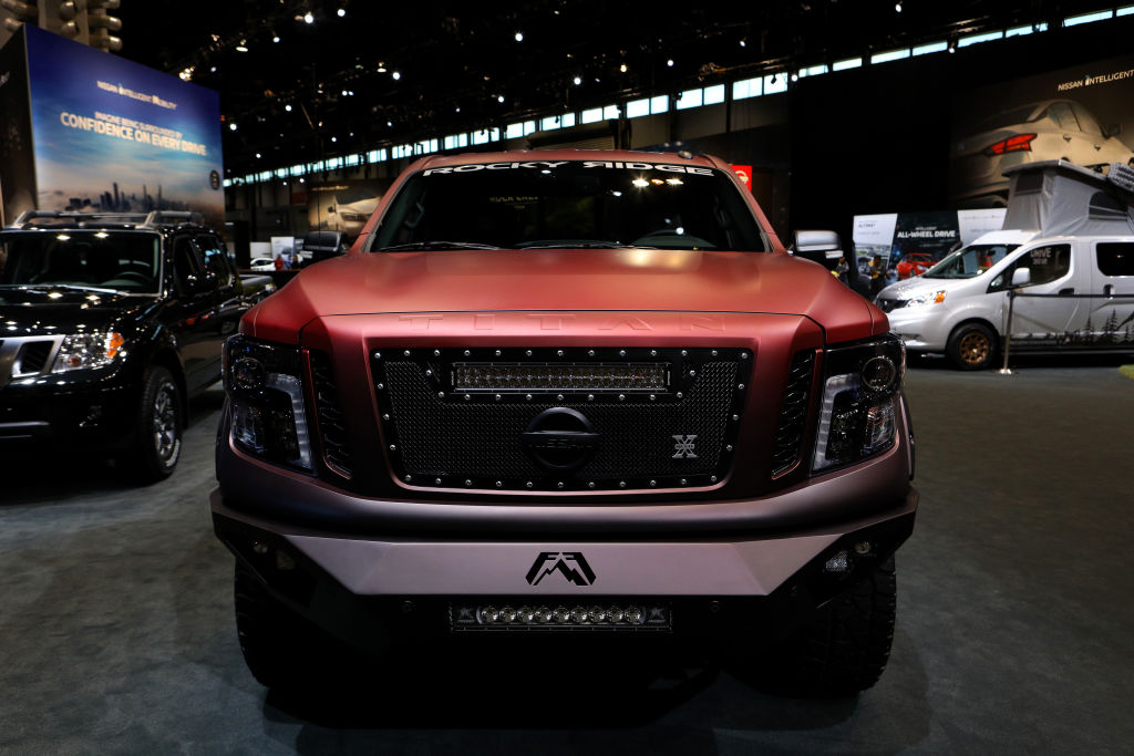 2019 Nissan Titan on display at the 111th Annual Chicago Auto Show