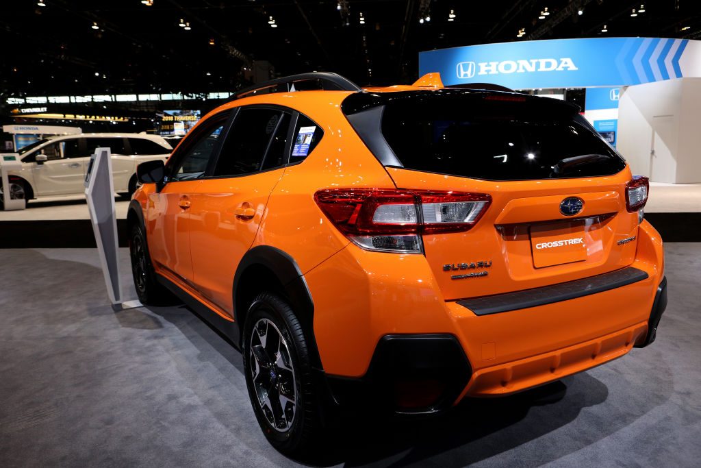 2019 Subaru Crosstrek is on display at the 2018 Chicago Auto Show