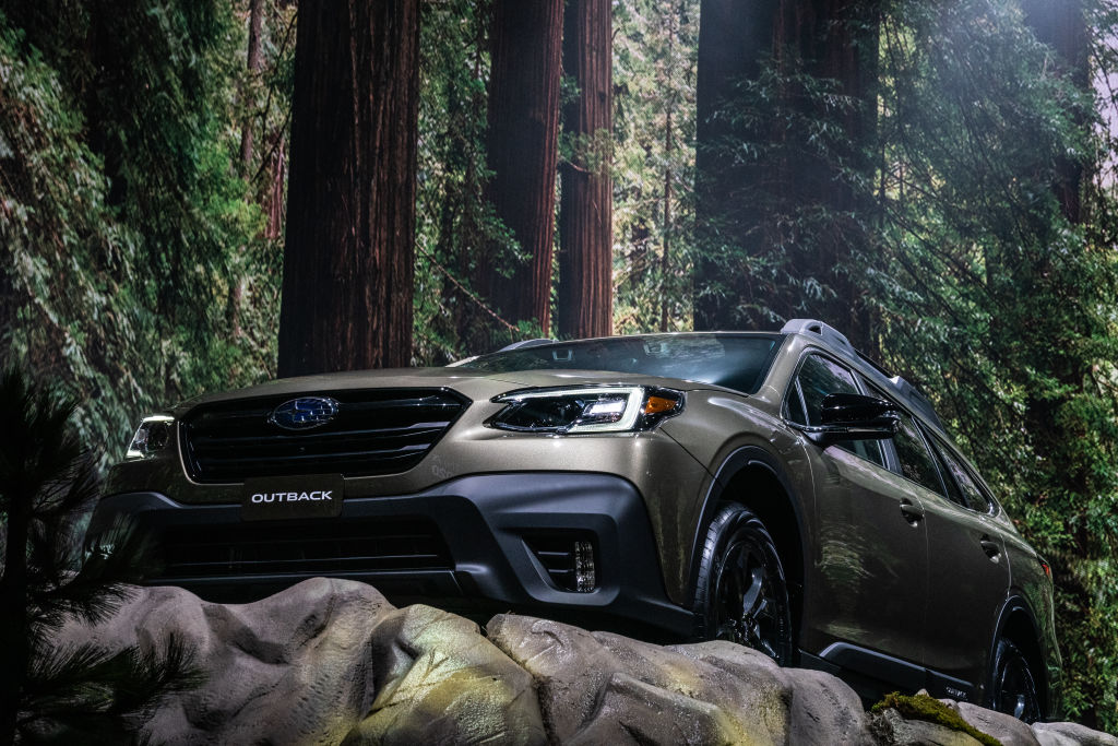 A Subaru Outback SUV at the 2019 New York International Auto Show