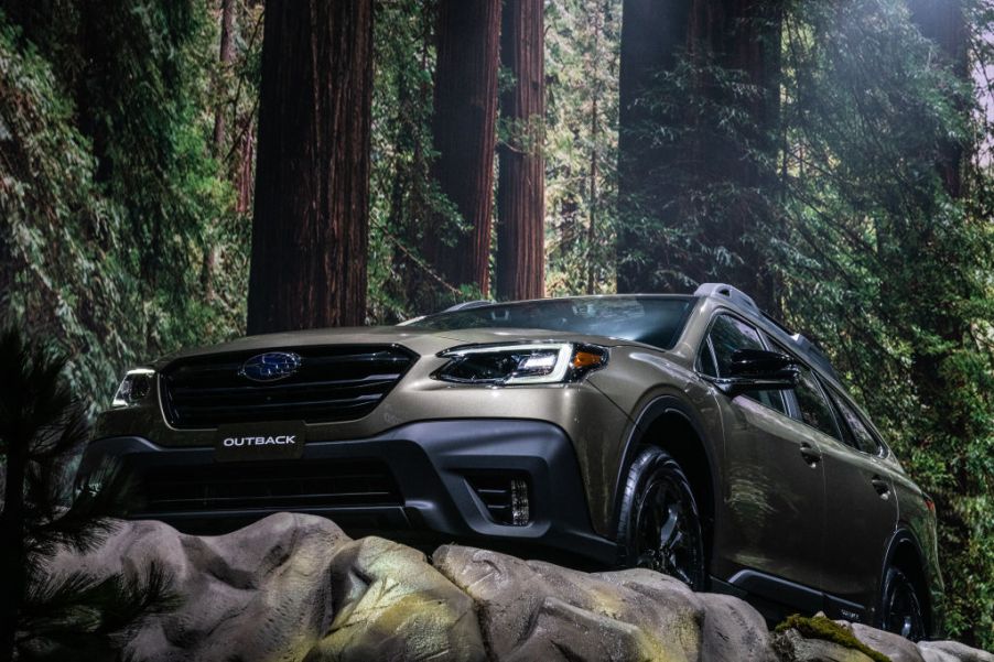 A Subaru Outback SUV at the 2019 New York International Auto Show