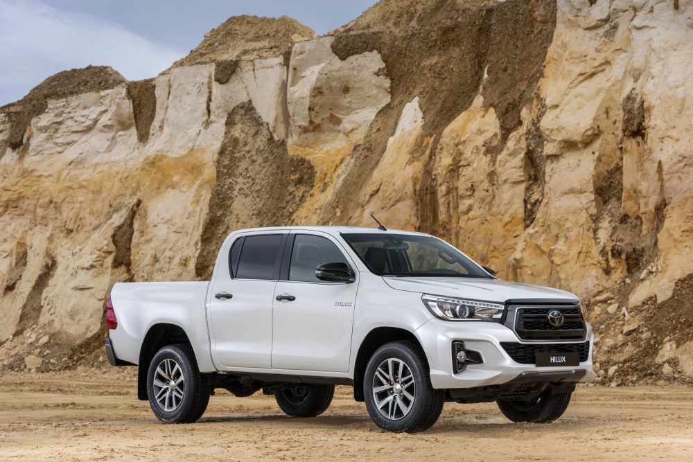 2019 Toyota Hilux Pickup parked in the desert