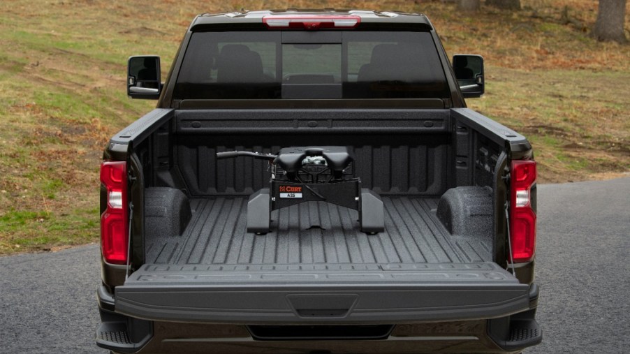 A 2020 Chevrolet Silverado 2500 HD High Country shows the size of its truck bed