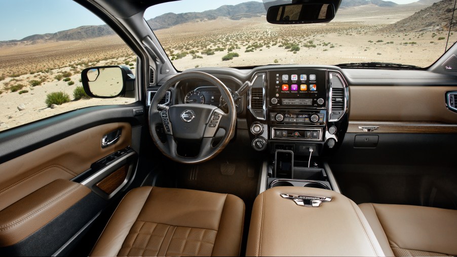 The interior of the Nissan Titan