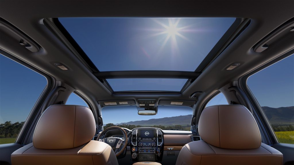 interior view of an upper trim 2020 Titan is nice, but still not the best truck 