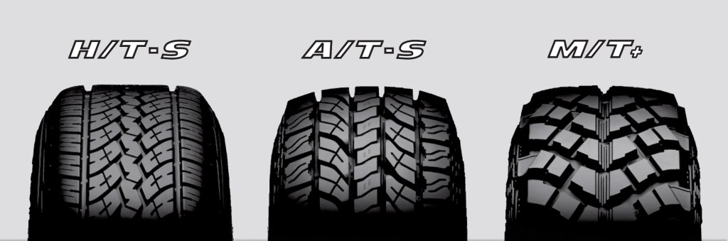 H/T, A/T, and M/T tire tread design