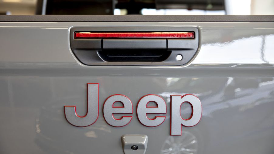 A Fiat Chrysler Automobiles NV 2020 Jeep Gladiator pickup truck logo