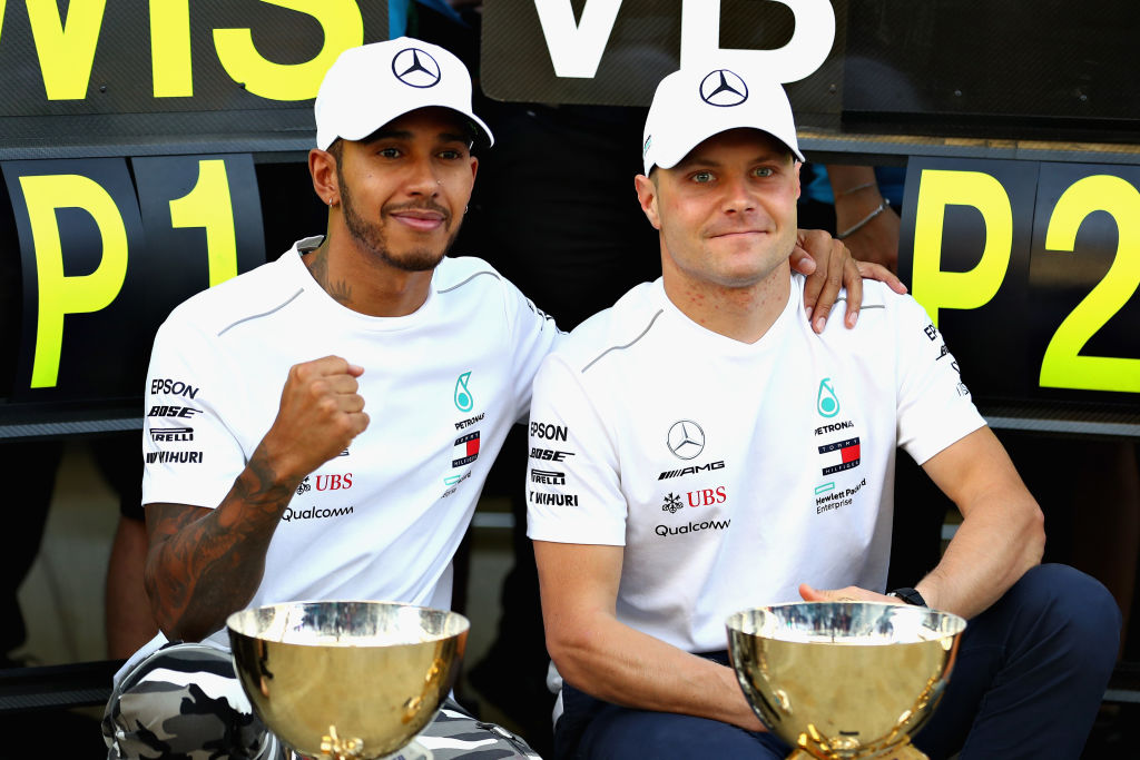 Mercedes Formula 1 drivers Lewis Hamilton and Valtteri Bottas