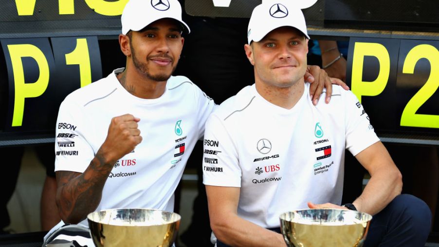 Mercedes Formula 1 drivers Lewis Hamilton and Valtteri Bottas