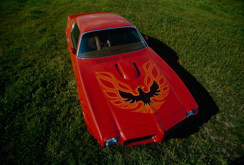 A red 1973 Pontiac Firebird