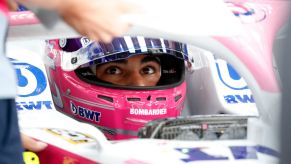 Lance Stroll of SportPesa Racing Point F1 Team sits in his racecar