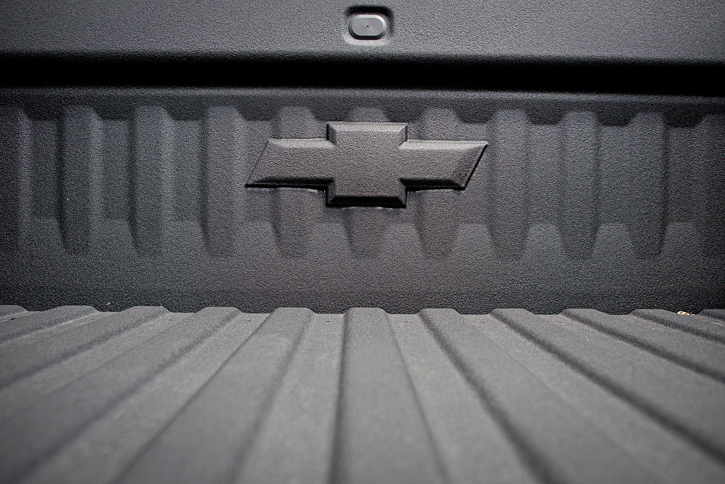 A pickup truck bed liner for a Chevy.