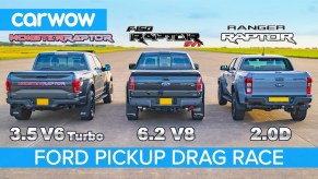 2018 Ford F-150 Raptor vs. 2014 Ford F-150 SVT Raptor vs. 2019 Ford Ranger Raptor